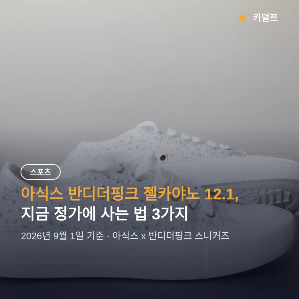 아식스 반디더핑크 젤카야노 12.1, 지금 정가에 사는 법 3가지
