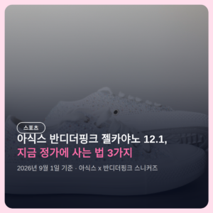 아식스 반디더핑크 젤카야노 12.1, 지금 정가에 사는 법 3가지
