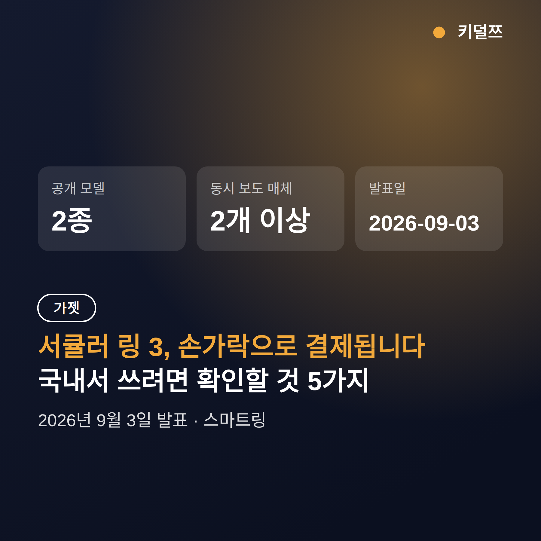 서큘러 링 3 스마트링 NFC 결제, 국내서 쓰려면 확인할 것 5가지