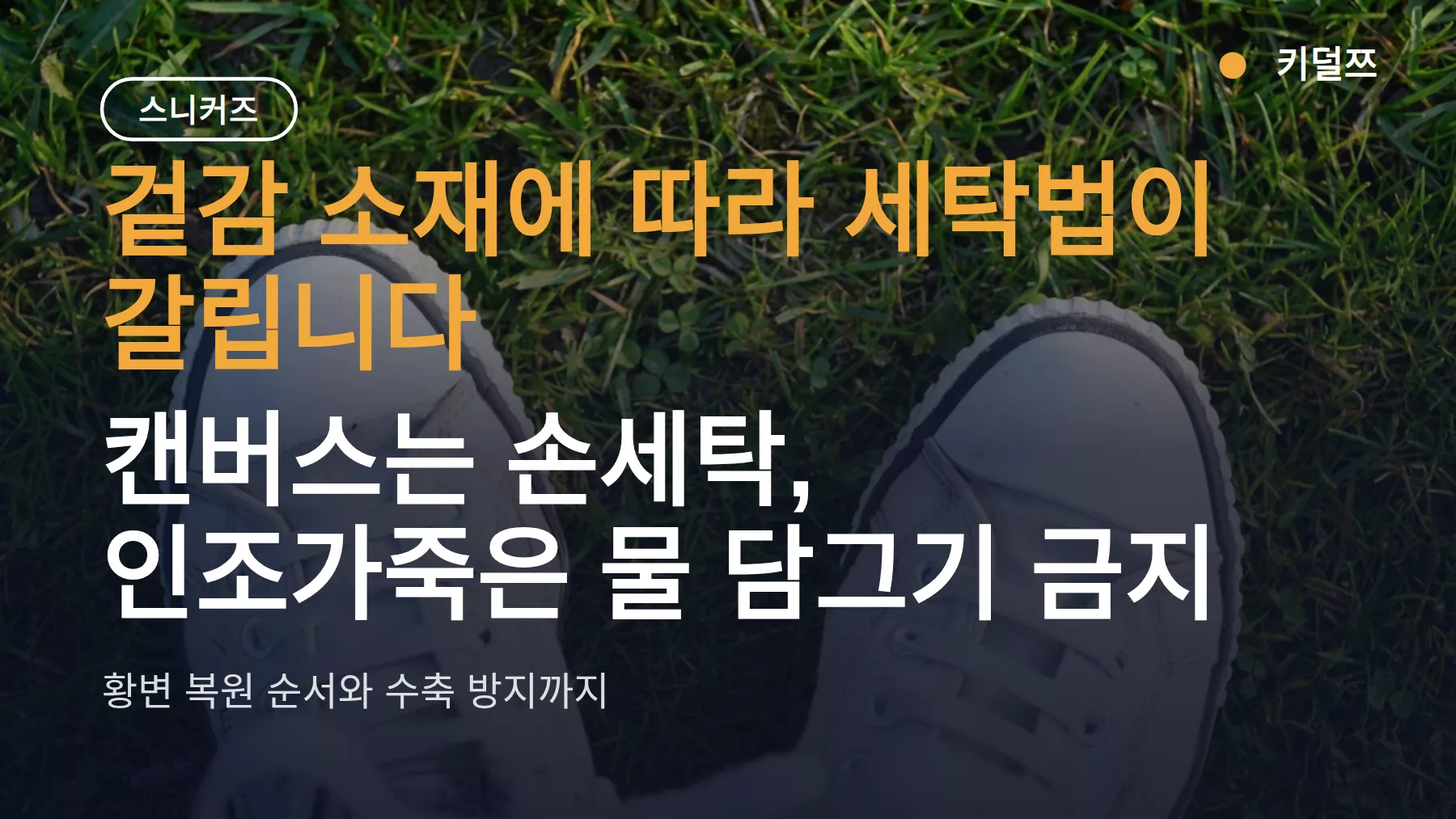 독일군 스니커즈 세탁 방법 — 물세탁 가능 여부와 캔버스 황변 복원 순서 정리