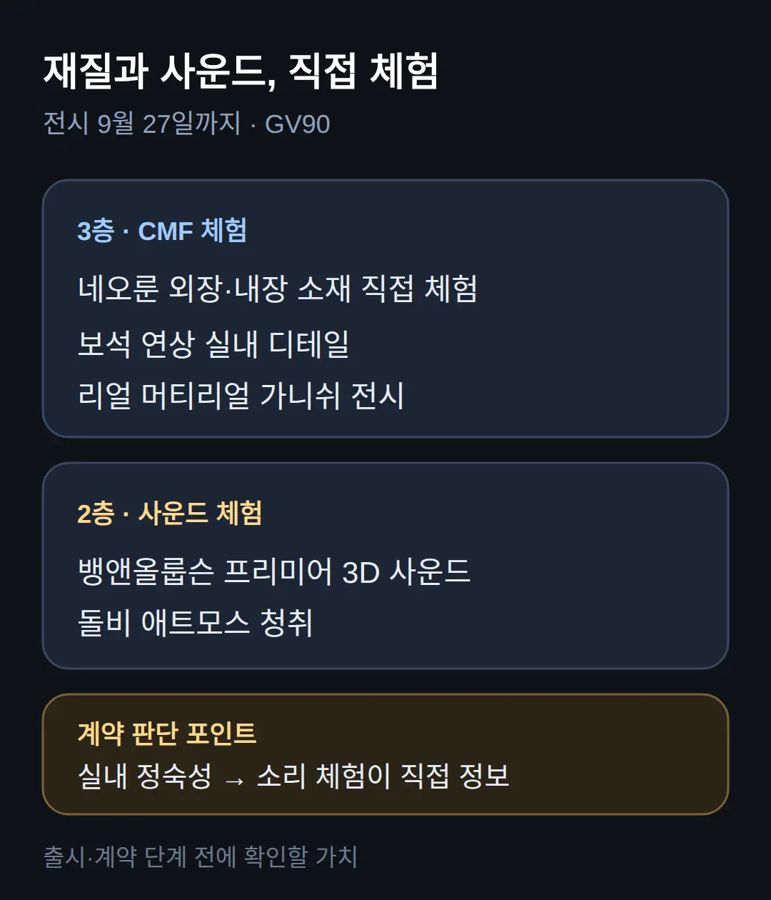 계약 판단에 필요한 체험 — 재질과 사운드