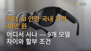 메타 AI 안경 국내 가격 48만 원, 어디서 사나 — 9개 모델 차이와 할부 조건