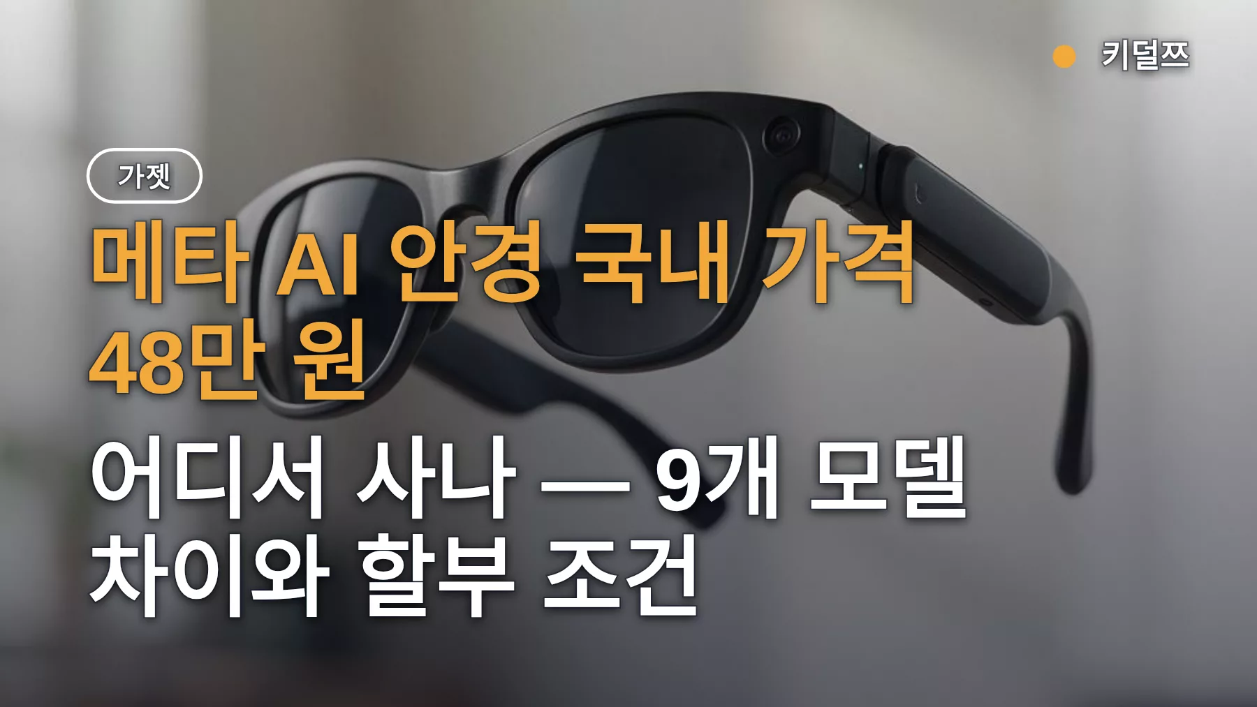 메타 AI 안경 국내 가격 48만 원, 어디서 사나 — 9개 모델 차이와 할부 조건