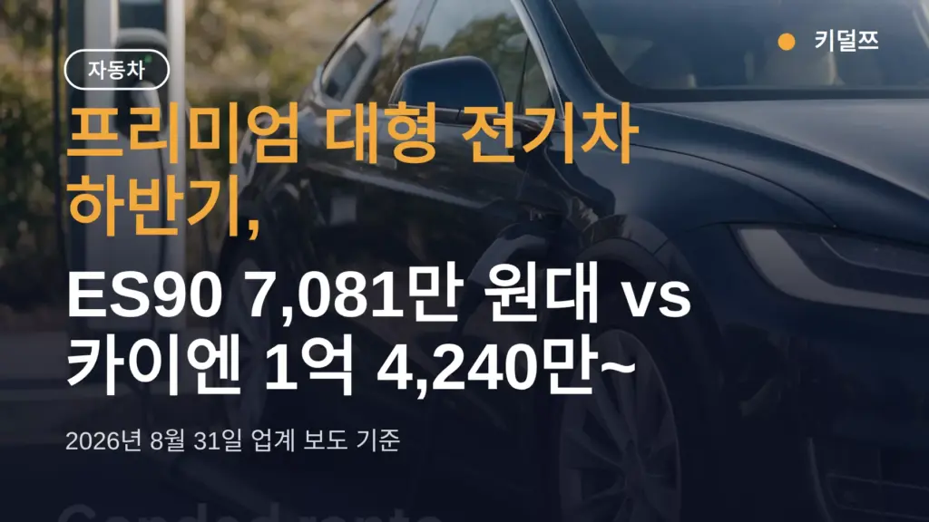 프리미엄 대형 전기차 하반기 격돌, ES90 7,081만 원대 vs 카이엔 일렉트릭 1억 4,240만~