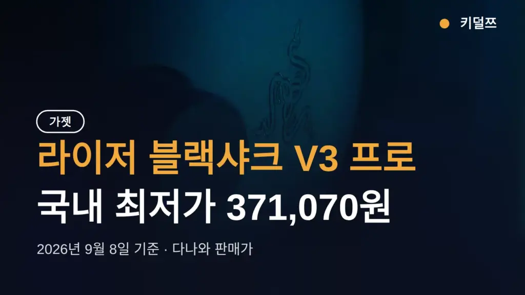 라이저 블랙샤크 V3 프로 가격, $100 세일에 국내 실부담 정리