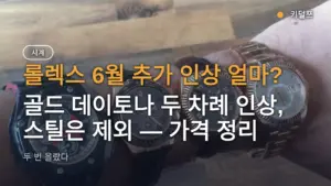 롤렉스 6월 추가 인상 얼마? 골드 데이토나 두 차례 인상, 스틸은 제외 — 가격 정리