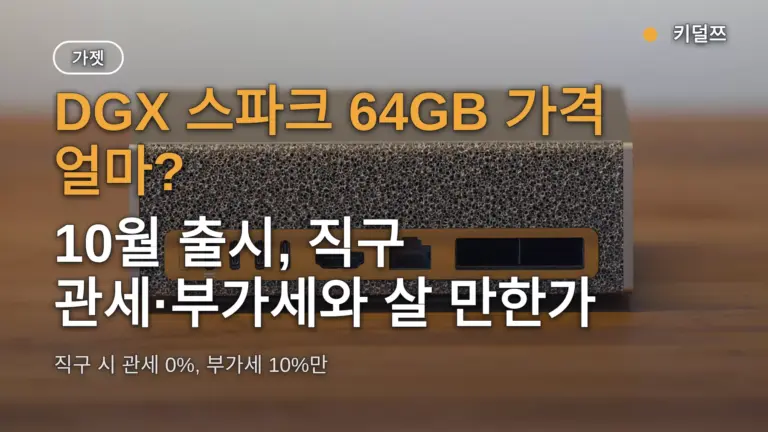 DGX 스파크 64GB 가격 얼마? 10월 출시, 직구 관세·부가세와 살 만한가
