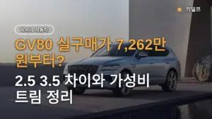GV80 실구매가 7,262만 원부터? 2.5 3.5 차이와 가성비 트림 정리