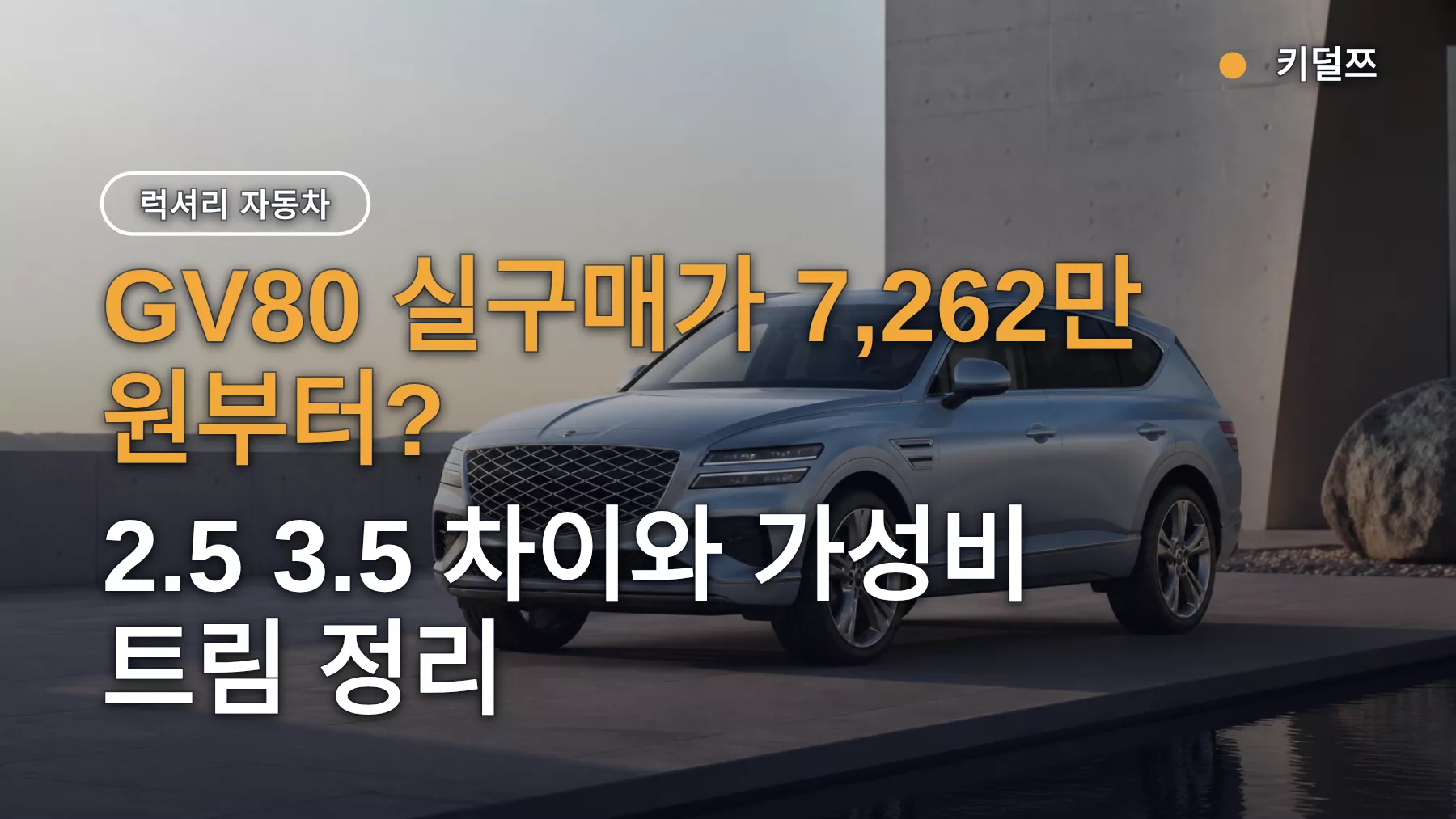 GV80 실구매가 7,262만 원부터? 2.5 3.5 차이와 가성비 트림 정리